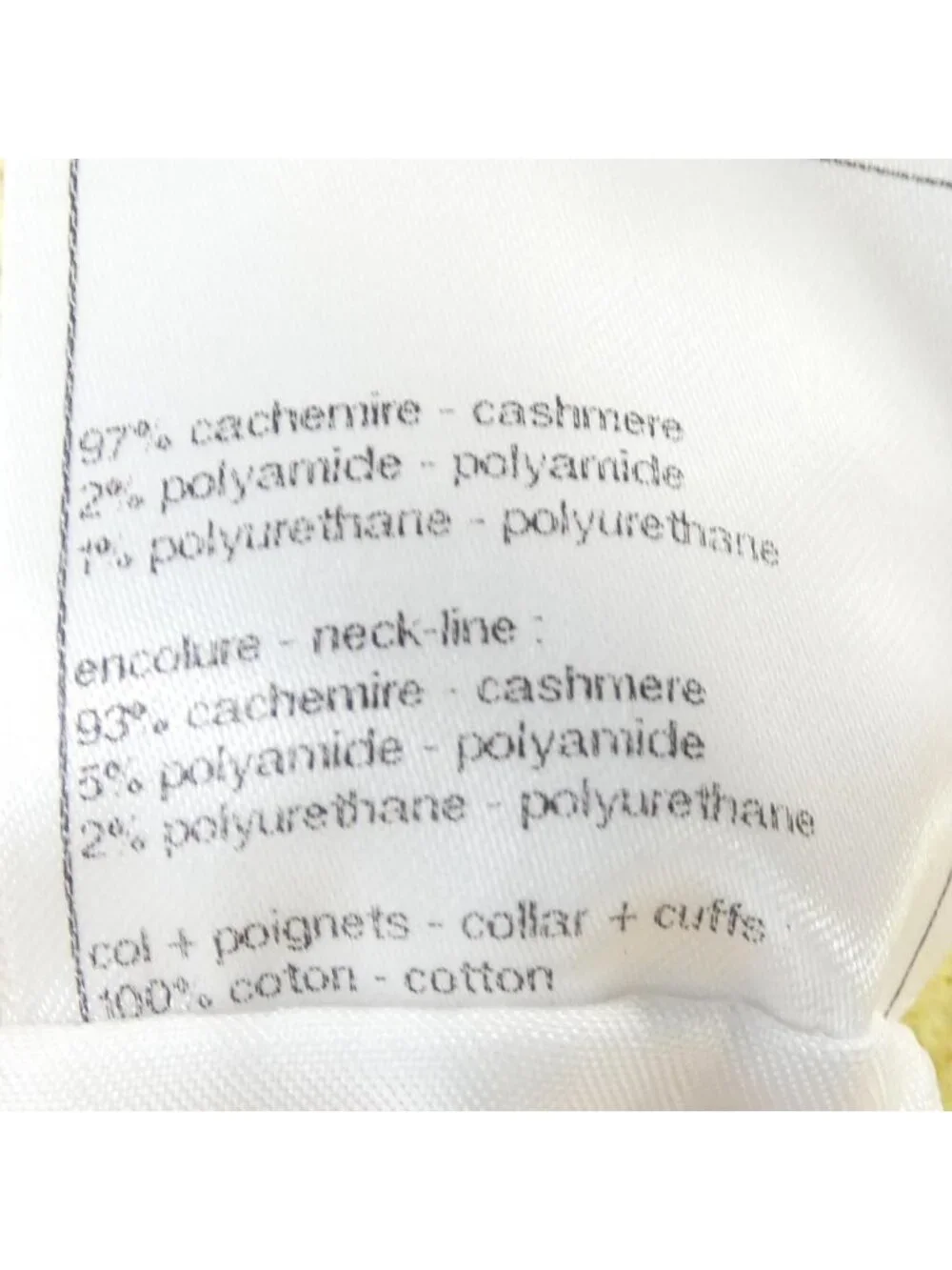 Chanel Knit Sweater Yellow